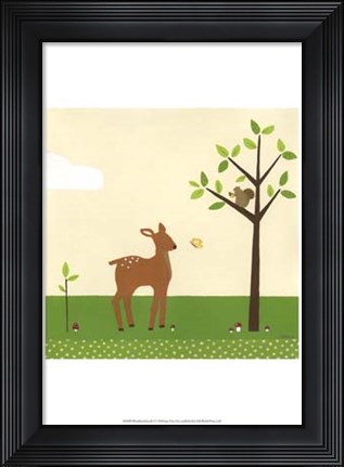 Framed Woodland Friends I Print