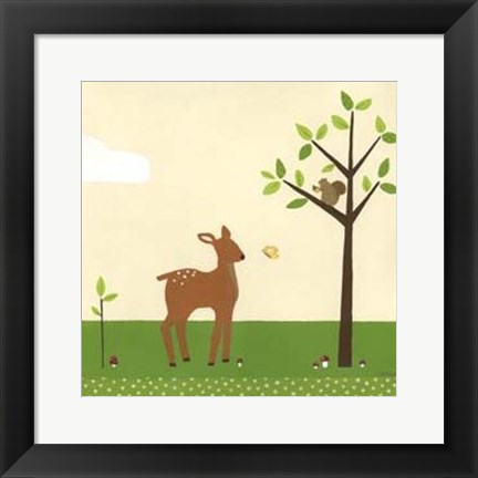 Framed Woodland Friends I Print