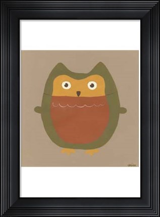 Framed Earth-Tone Owls II Print