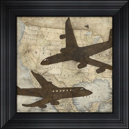 Framed Travel Silhouette II Print