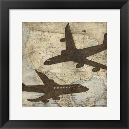 Framed Travel Silhouette II Print