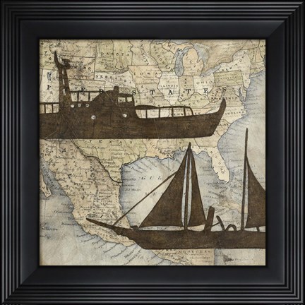 Framed Travel Silhouette III Print