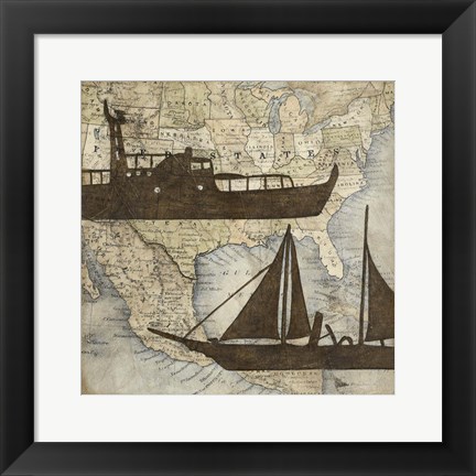 Framed Travel Silhouette III Print