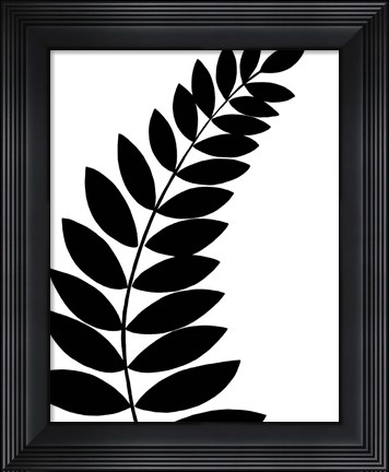 Framed Leaf Silhouette I Print