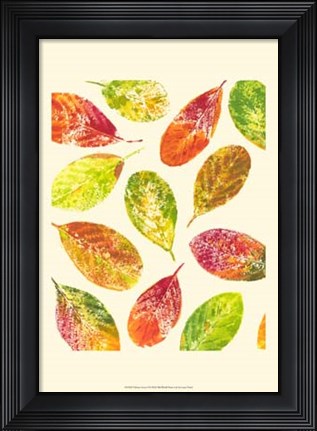 Framed Vibrant Leaves I Print