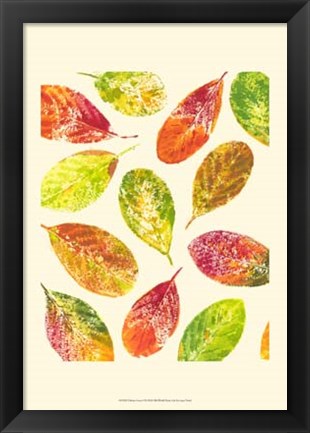 Framed Vibrant Leaves I Print
