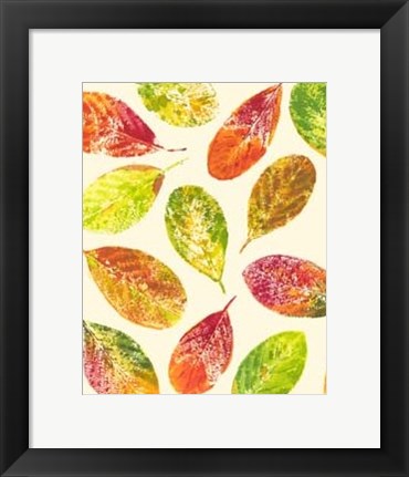 Framed Vibrant Leaves I Print