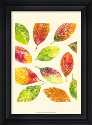 Framed Vibrant Leaves II Print