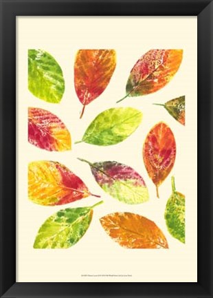 Framed Vibrant Leaves II Print