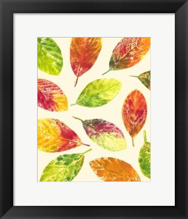 Framed Vibrant Leaves II Print