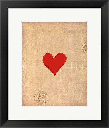 Framed Small Heart Print