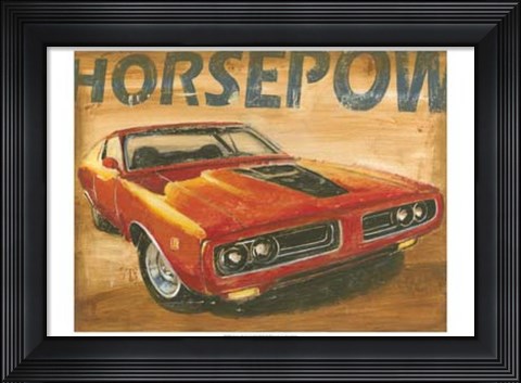 Framed Vintage Muscle I Print