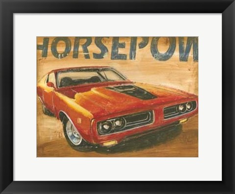 Framed Vintage Muscle I Print