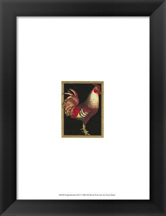 Framed Single Rooster (IP) I Print