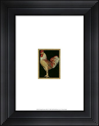 Framed Single Rooster (IP) II Print