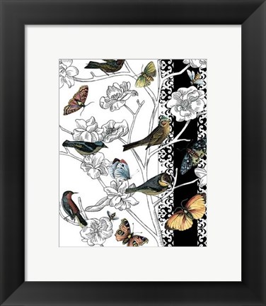 Framed Small Aviary II Print