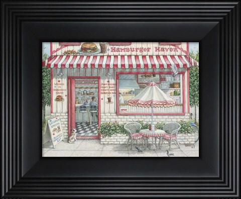 Framed Hamburger Haven Print
