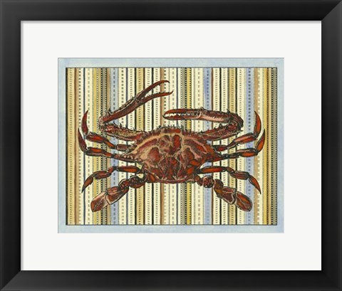 Framed Seashore Crab Print