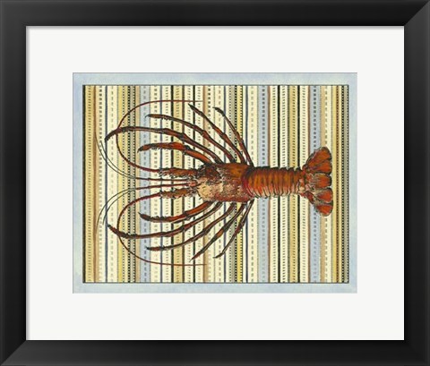 Framed Seashore Lobster Print