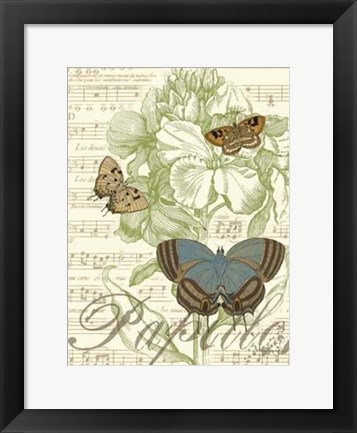 Framed Papillon Melange I Print
