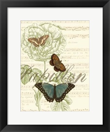 Framed Papillon Melange II Print