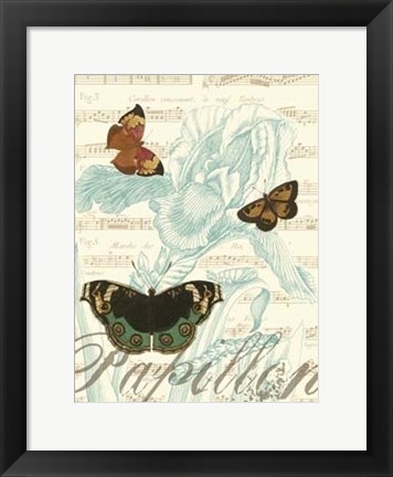 Framed Papillon Melange III Print