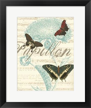 Framed Papillon Melange IV Print