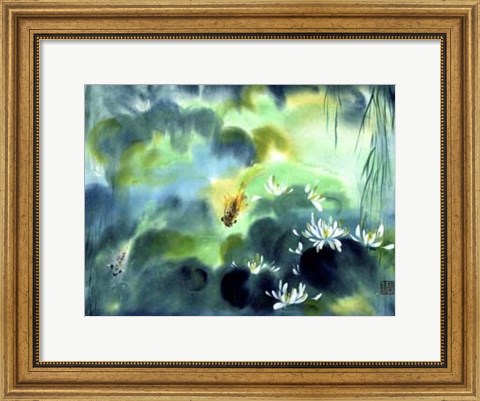 Framed Blue Lagoon I Print