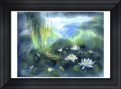 Framed Blue Lagoon II Print