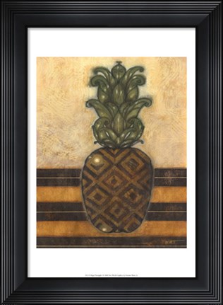 Framed Regal Pineapple I Print
