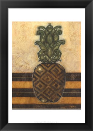 Framed Regal Pineapple I Print