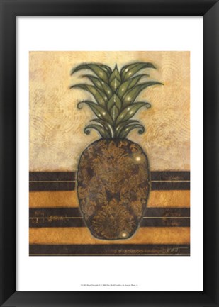 Framed Regal Pineapple II Print