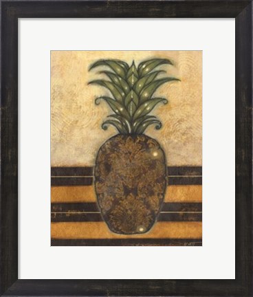 Framed Regal Pineapple II Print