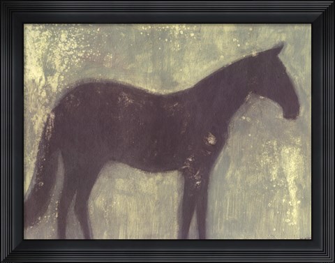 Framed Grey Horse Print