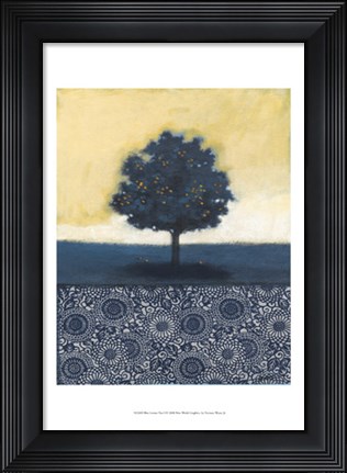 Framed Blue Lemon Tree I Print