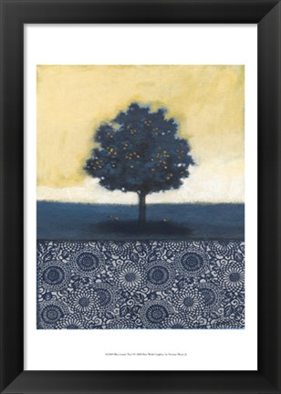 Framed Blue Lemon Tree I Print