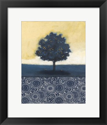 Framed Blue Lemon Tree I Print