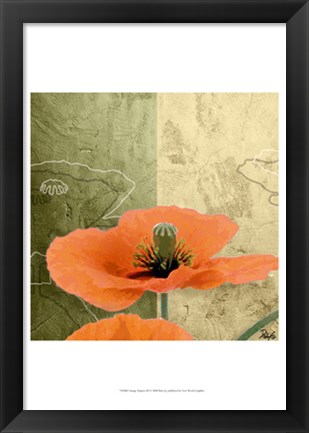 Framed Orange Poppies III Print