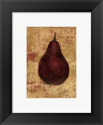 Framed Crimson Pear Print