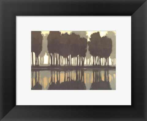 Framed Lake at Dawn I Print