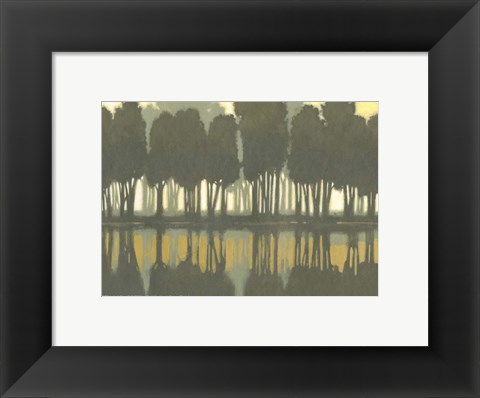 Framed Lake at Dawn II Print