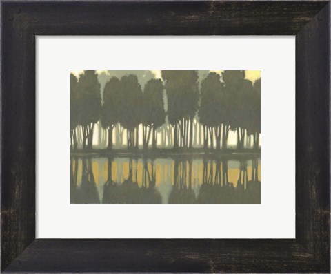 Framed Lake at Dawn II Print