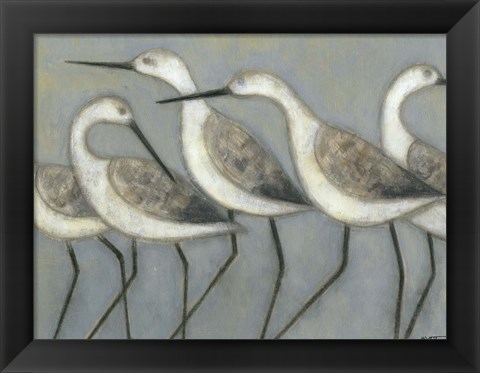 Framed Shore Birds I Print