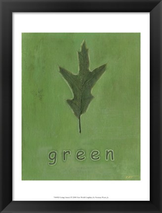 Framed Going Green I Print