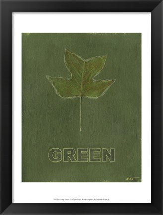 Framed Going Green IV Print