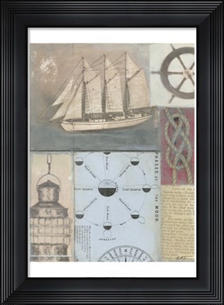Framed Sailor&#39;s Journal I Print