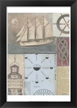 Framed Sailor&#39;s Journal I Print