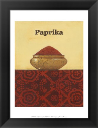 Framed Exotic Spices - Paprika Print