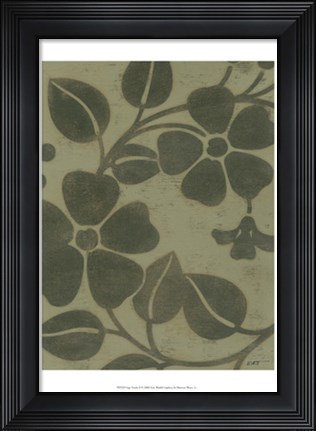 Framed Sage Textile II Print