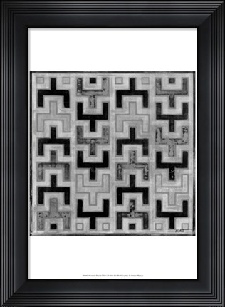Framed Mudcloth Black &amp; White I Print